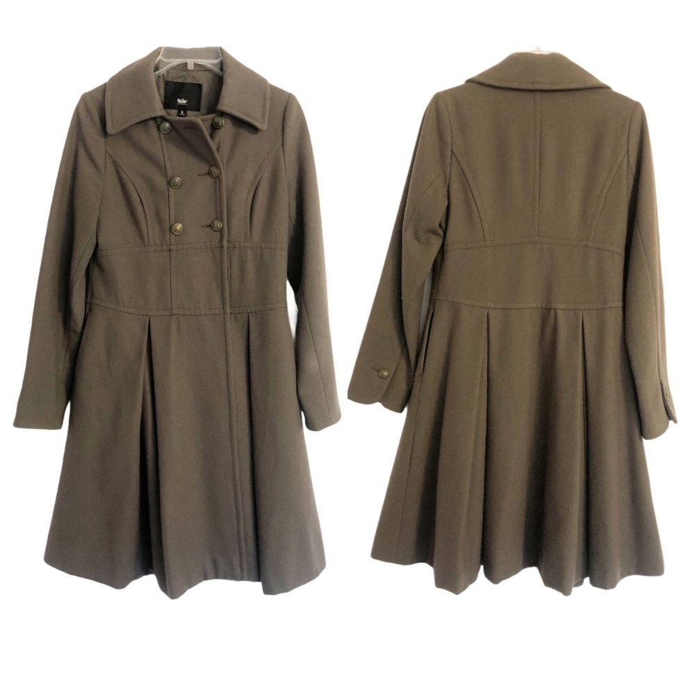 MOSSIMO WOOL COAT Size S double breasted midi
